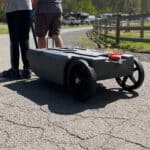 Camco Rhino Portable Holding Tank on Road CLose Up