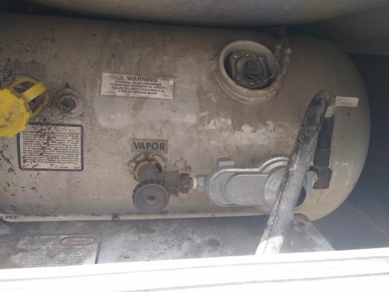 ASME propane tank installed in Class C motorhome
