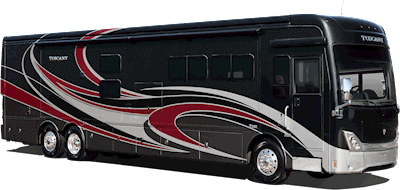 A large diesel Class A motorcoach from Renegade RV
